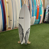 Quiet Flight Bad Fish 5’8" Surfboard - White / Black / Grey